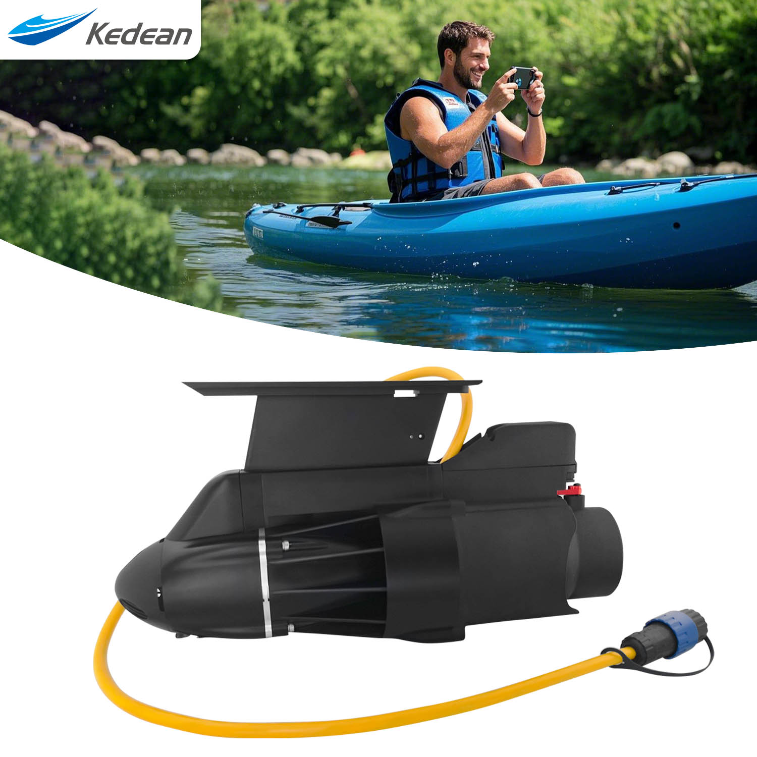 Fishing Boat Trolling Motor - มอเตอร์ไฟฟ้าสำหรับเรือตกปลา, มอเตอร์ขับเคลื่อนใต้น้ำสำหรับแพดเดิลบอร์ดและเรือคายัค, มอเตอร์ 360 วัตต์, ความเร็ว