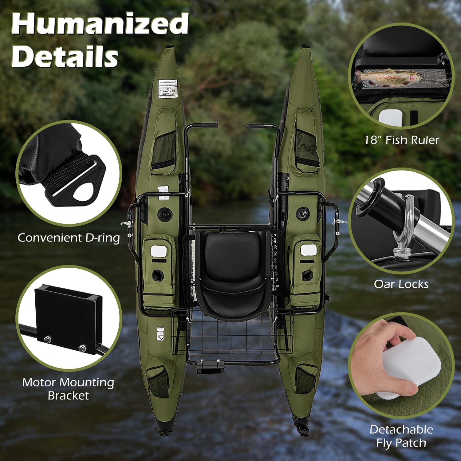 เรือยางเป่าลมสำหรับผู้ใหญ่ พร้ - Fishing Boat Paddle บทวิจารณ์และราคา