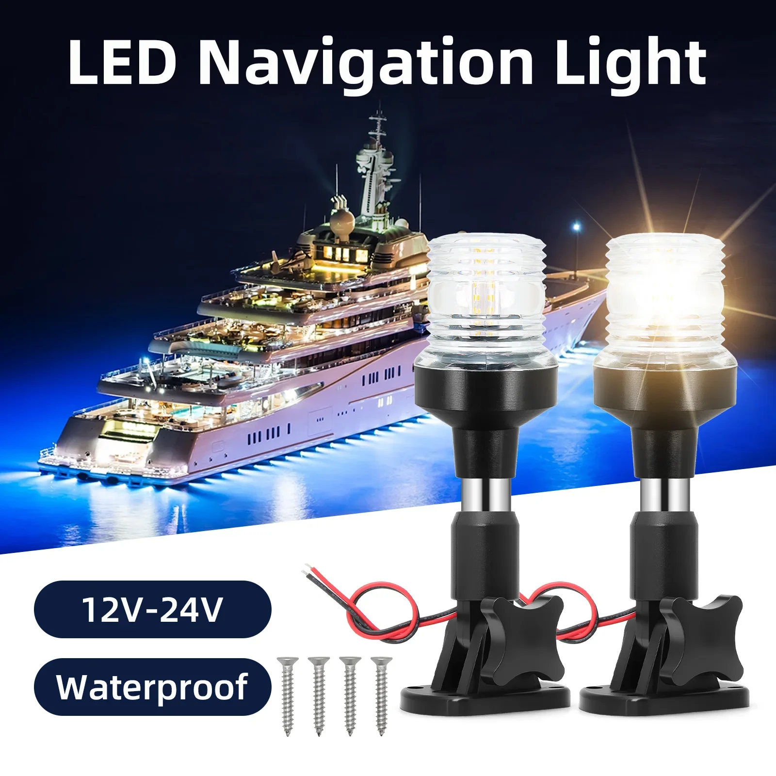 AD 12-24V ไฟ 6 นิ้ว-12 นิ้ว LE - Fishing Boat Paddle บทวิจารณ์และราคา