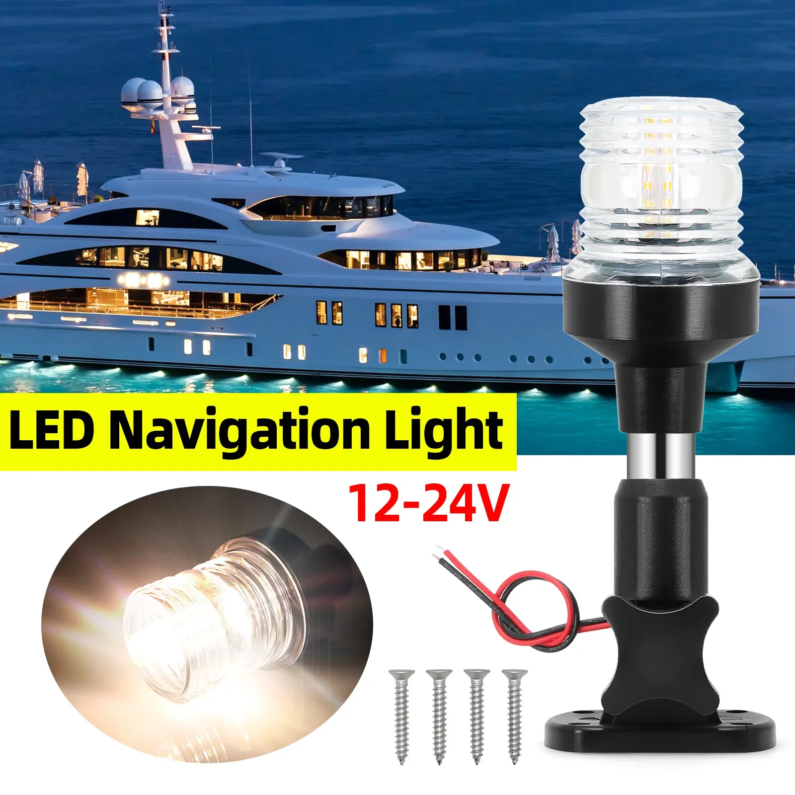 AD 12-24V ไฟ 6 นิ้ว-12 นิ้ว LE - Fishing Boat Paddle บทวิจารณ์และราคา